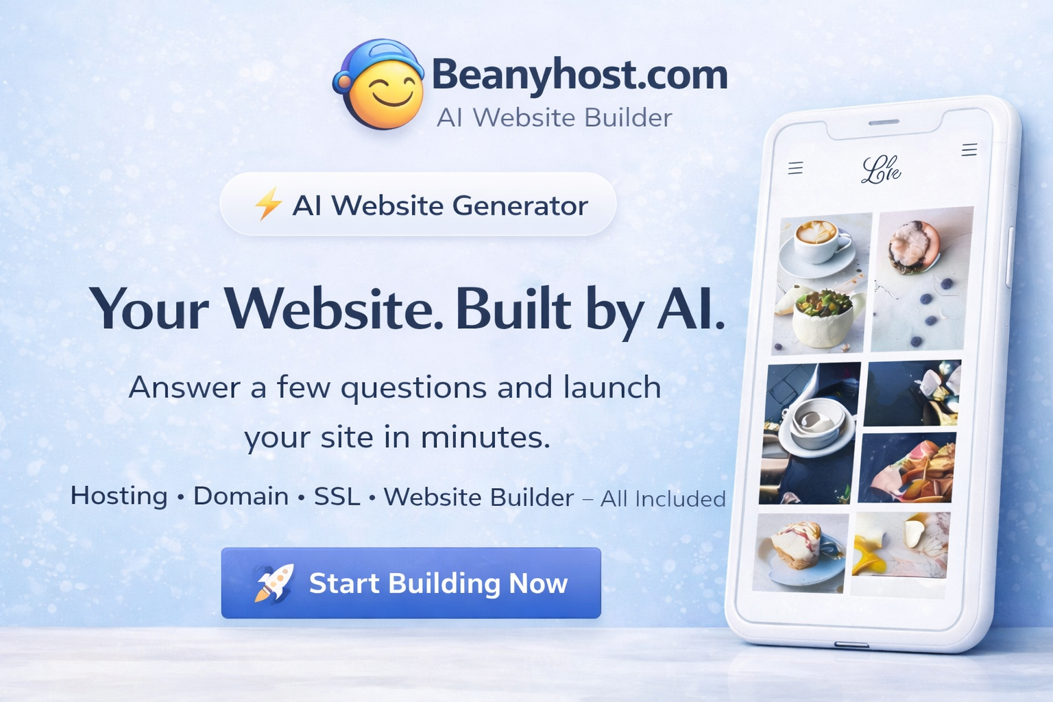 Beanyhost Website Builder preview
